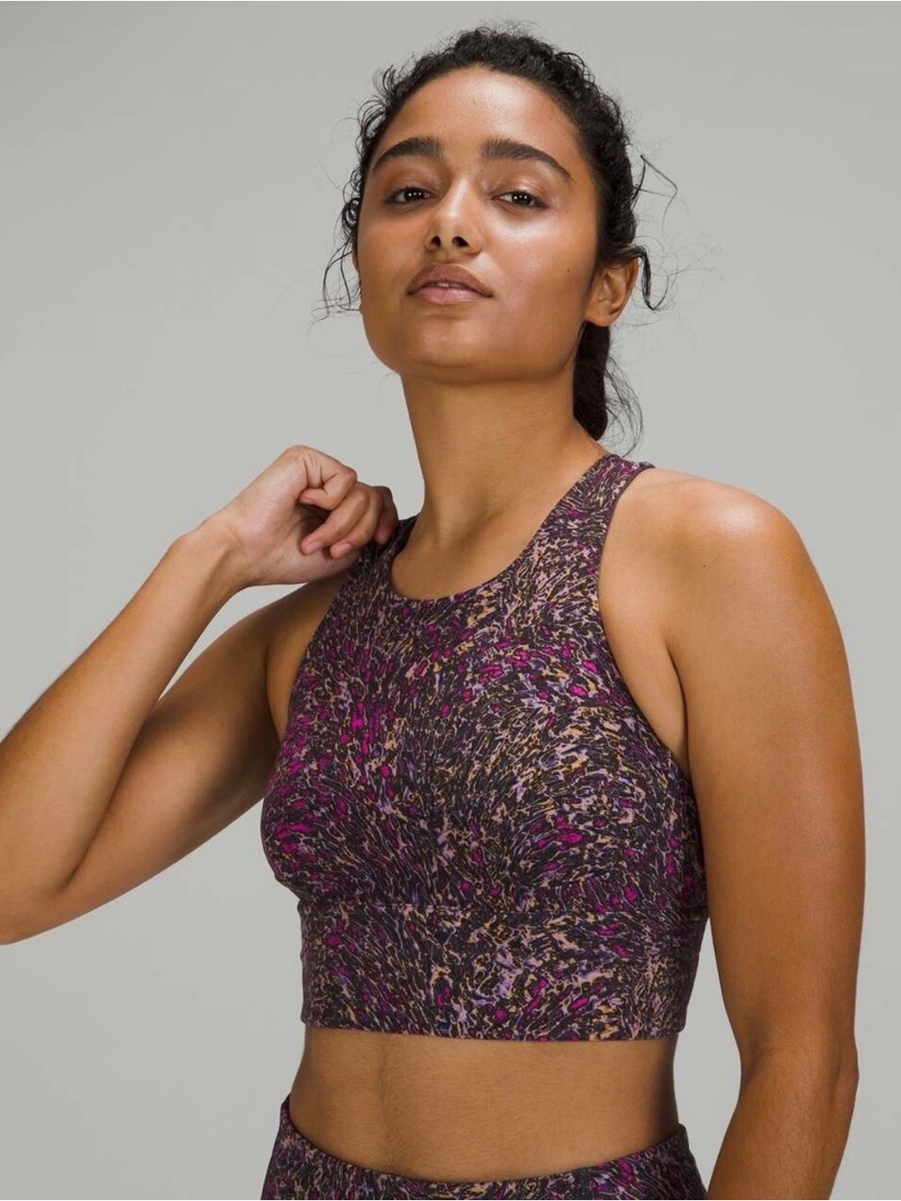 Lululemon Wunder Train LongLine Medium Support Sport Bra Topography
Multi Size 4